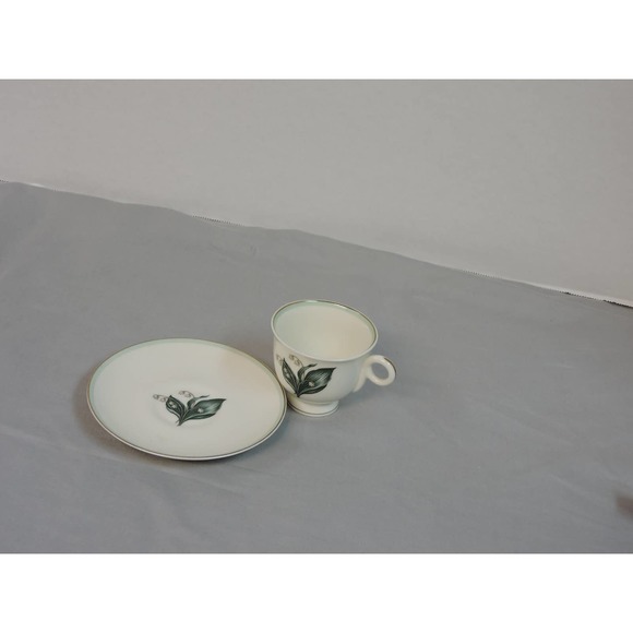 Vintage Frederik Lunning demitasse cup and saucer, Lily of the Valley pattern - Picture 1 of 5